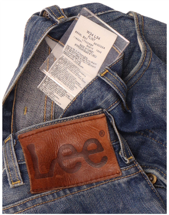 Jeans dritti da uomo Lee Flint W34 L34 cotone blu