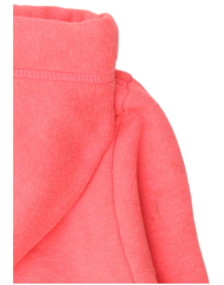 Maglione con cappuccio e zip da donna Superdry UK 14 Poliestere rosa medio