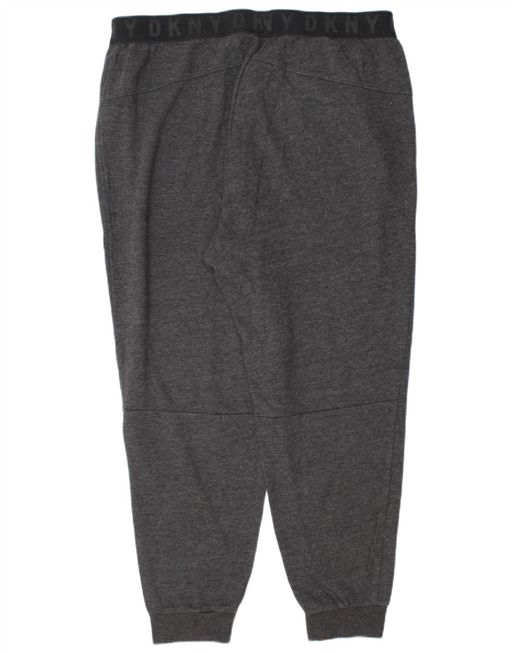 DKNY Mens Tracksuit Trousers Joggers XL Grey Cotton