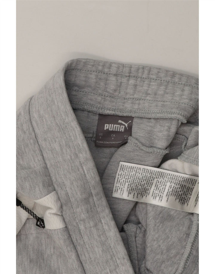 Pantaloni da tuta da uomo Puma Small in cotone color block grigio