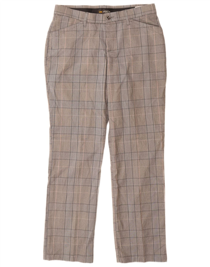 Pantaloni casual da donna a vita media Lee US 12 Large W32 L32 poliestere grigio