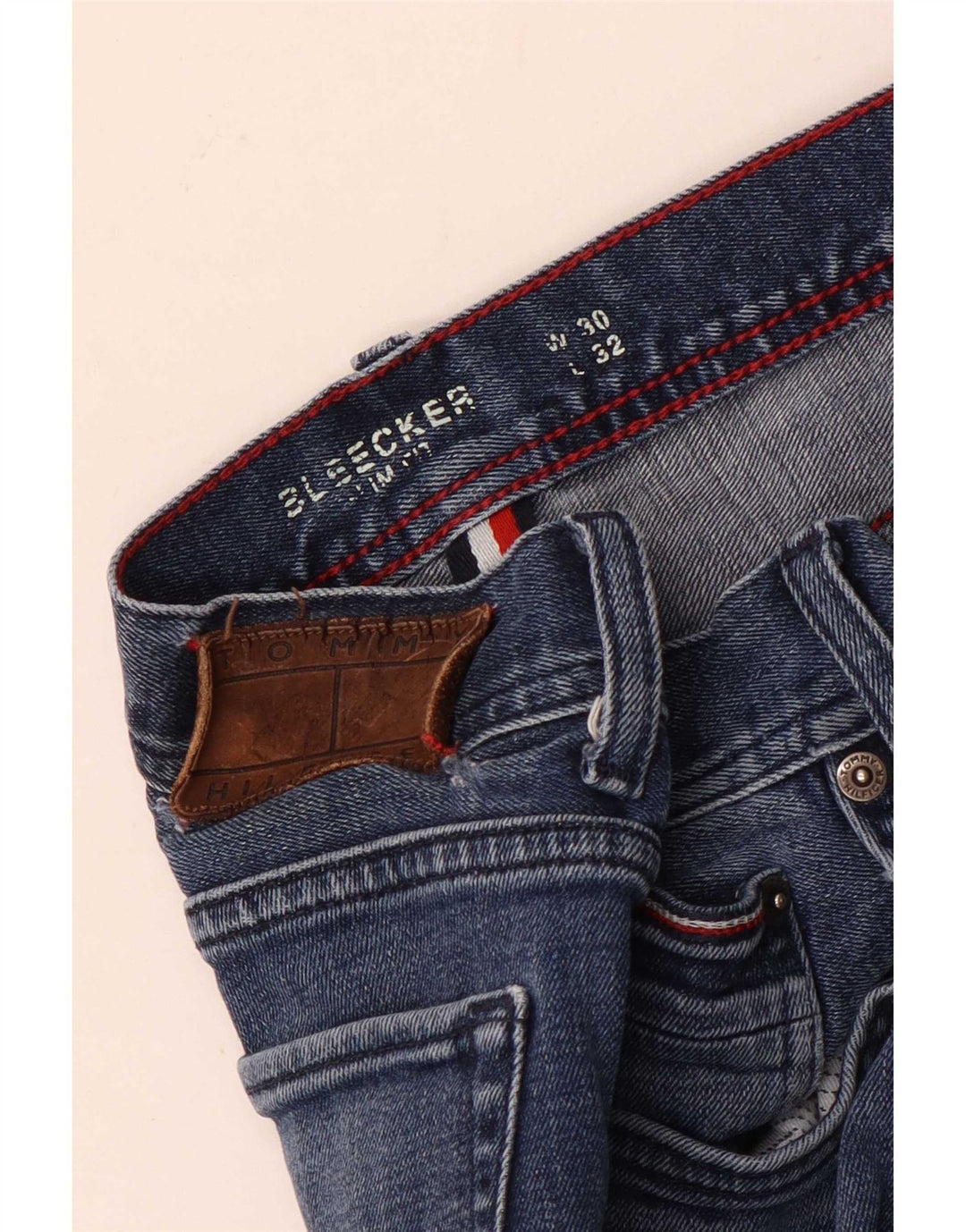 Tommy Hilfiger Donna Bleecker Slim Jeans W30 L32 Cotone Blu
