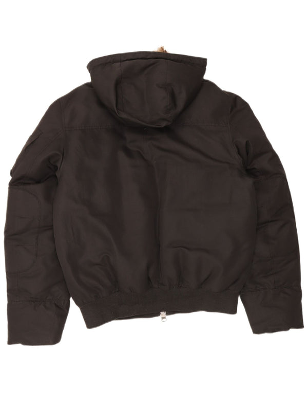 Giacca imbottita con cappuccio da uomo Benetton IT 50 Large Nera