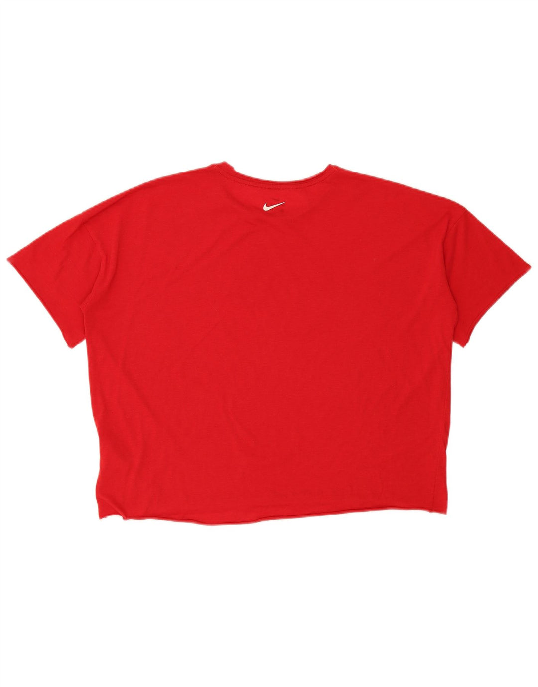 T-shirt grafica oversize corta Nike Dri Fit da donna, taglia UK 14, rossa media