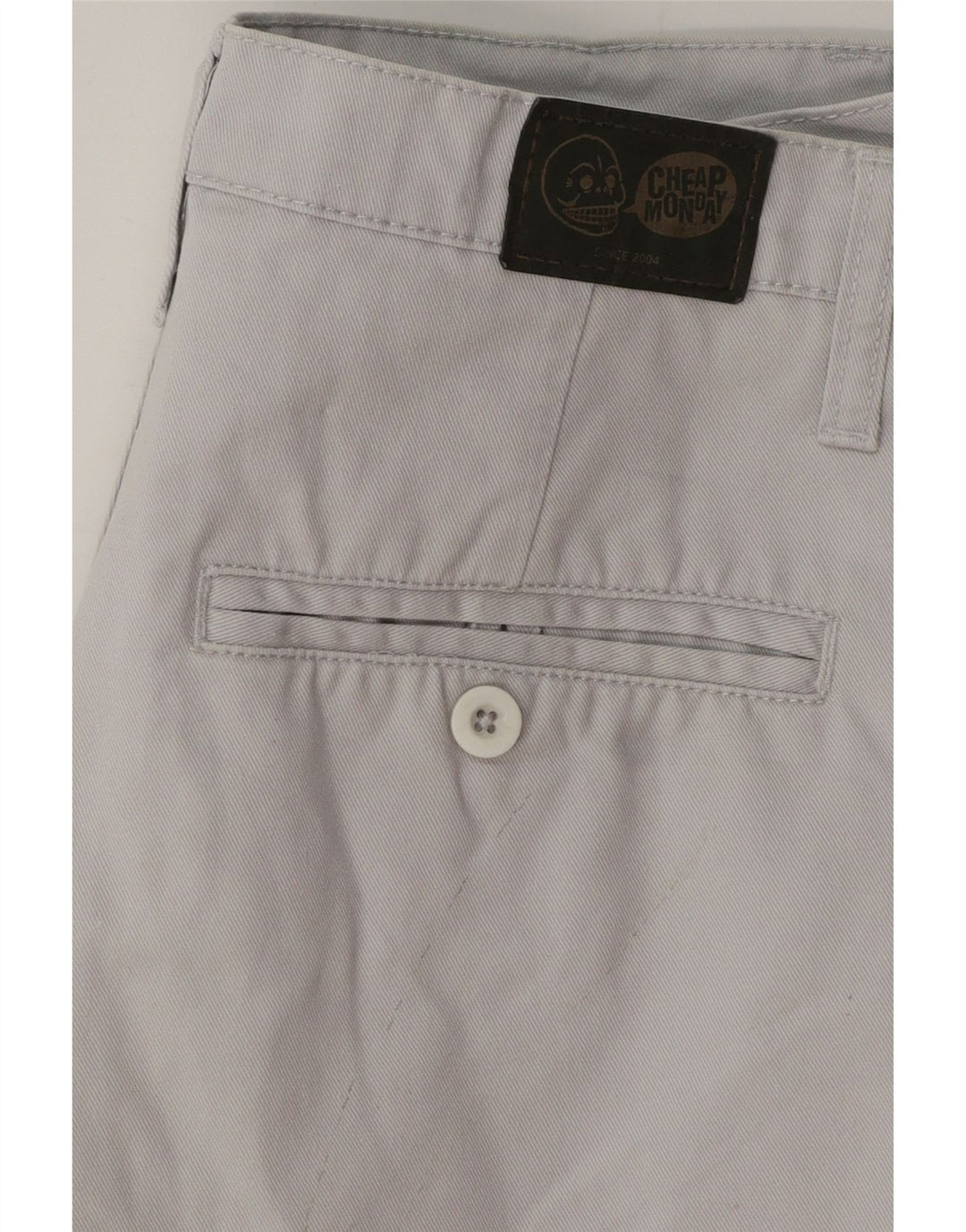 CHEAP MONDAY Pantaloncini chino da uomo W30 Grigio medio