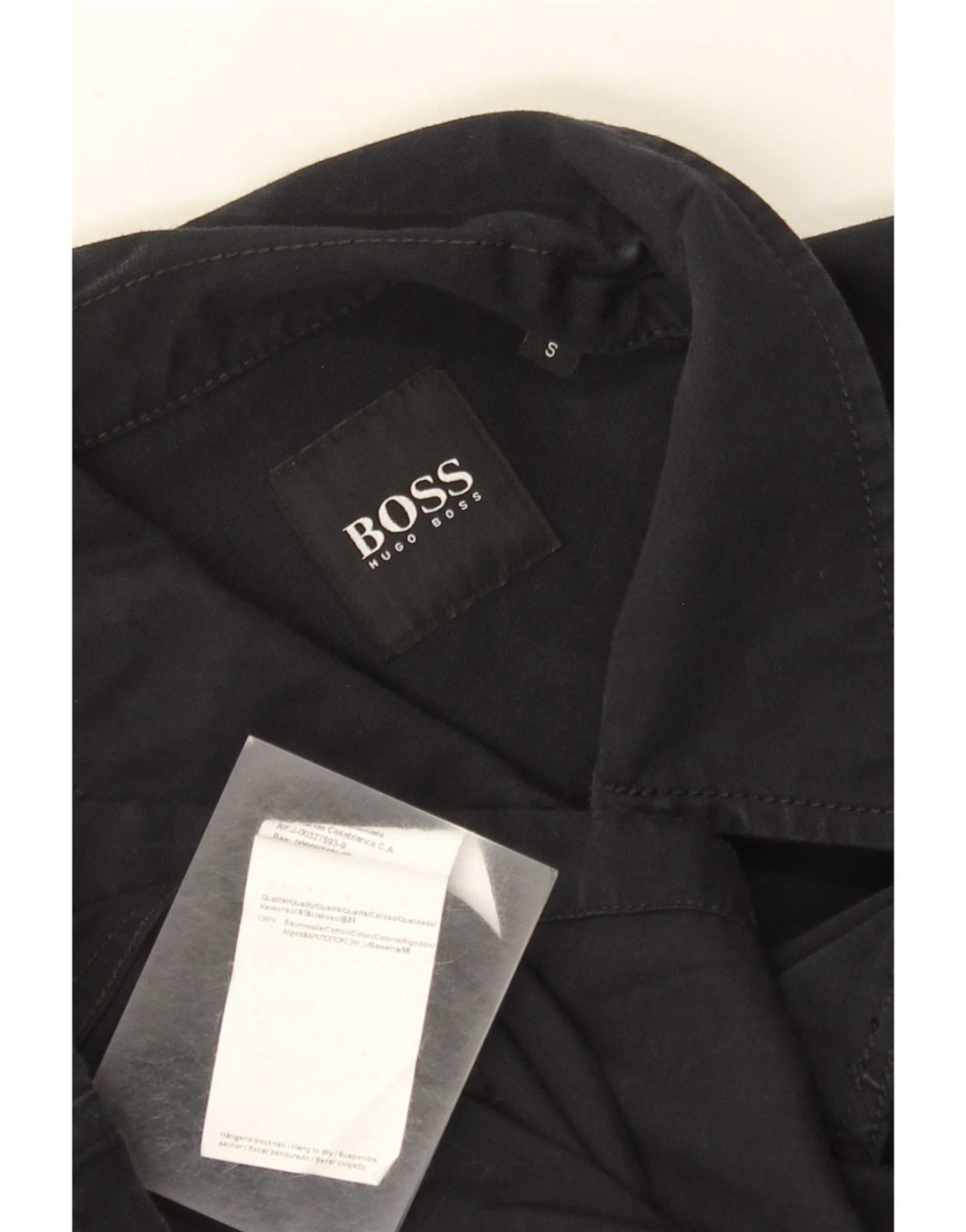 Giacca utilitaria da uomo Hugo Boss UK 36 piccola in cotone blu navy