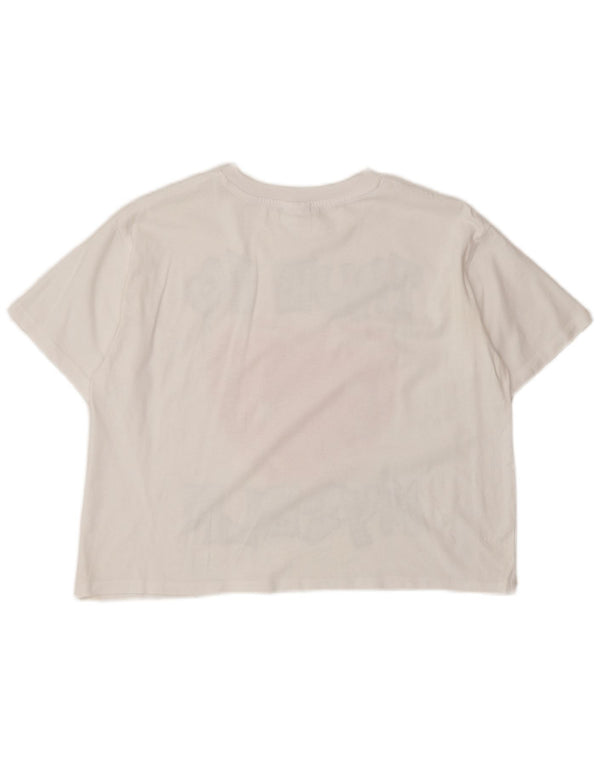 T-shirt corta con grafica Zara per ragazze 11-12 anni Bianca