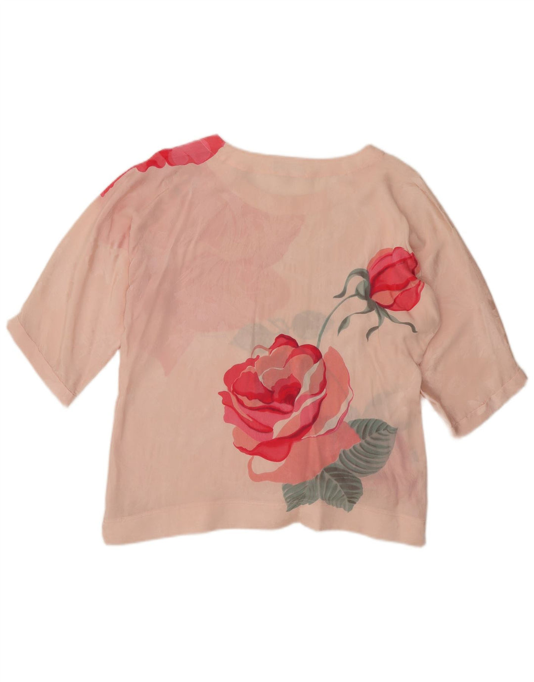 Mario Pucci Cecconi Camicetta trasparente da donna Top IT 44 Rosa medio floreale