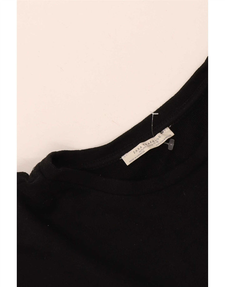 T-shirt grafica oversize da donna Zara Trafaluc UK 14 media nera