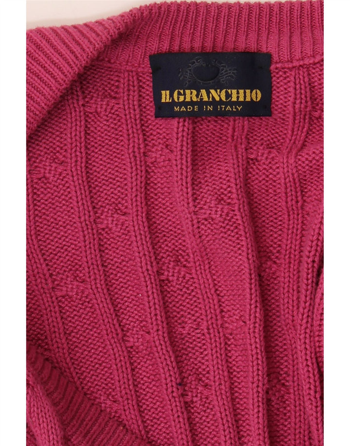 Maglione cardigan da uomo Il Granchio grande rosa