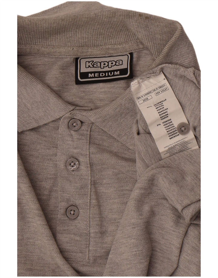 Polo Kappa da uomo in cotone mélange grigio medio