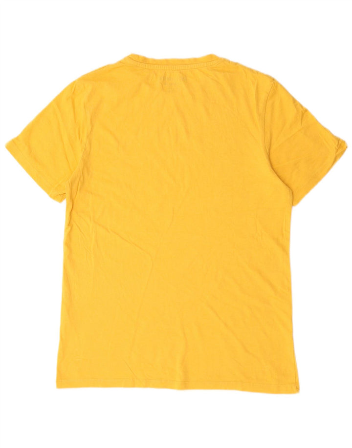 T-shirt grafica da uomo Jack & Jones Top piccola in cotone giallo