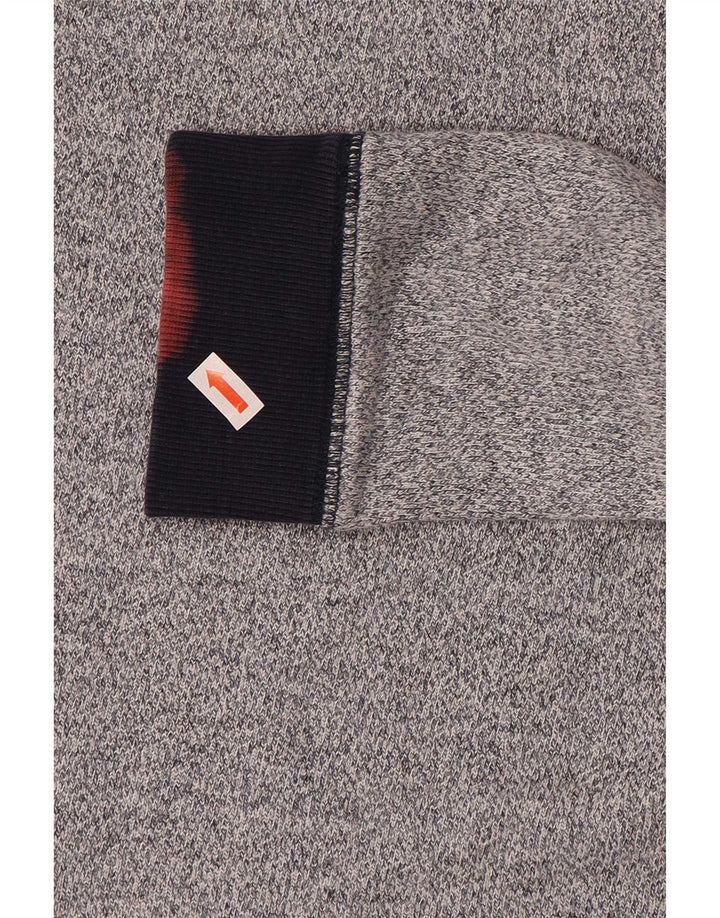 Felpa da uomo Reiss Maglione piccolo grigio screziato in viscosa