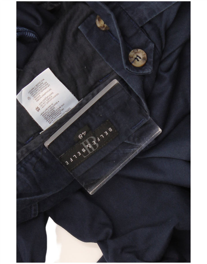 Pantaloni da abito dritti da uomo Belfe & Belfe medi W32 L32 blu navy