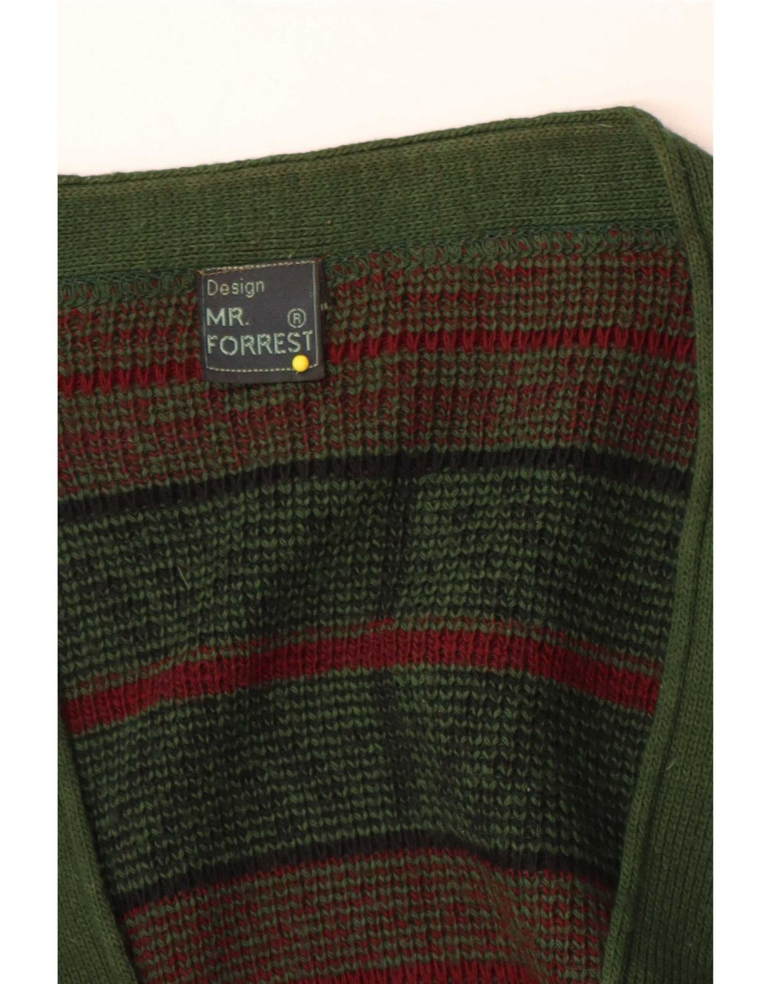 Maglione cardigan da uomo Mr. Forrest XL verde geometrico