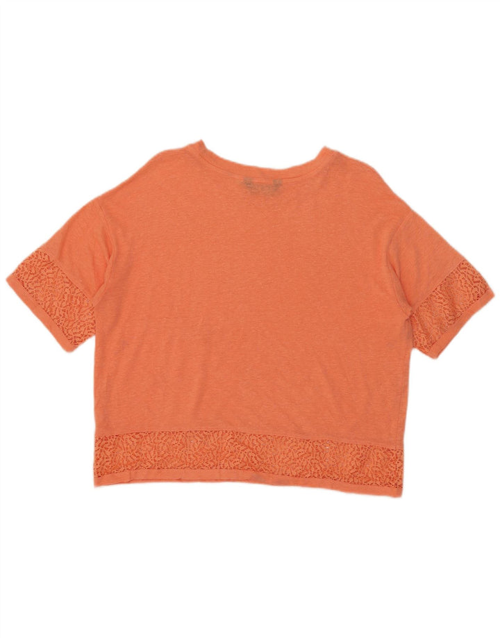 T-shirt corta oversize da donna Marks & Spencer Top UK 10 piccola arancione