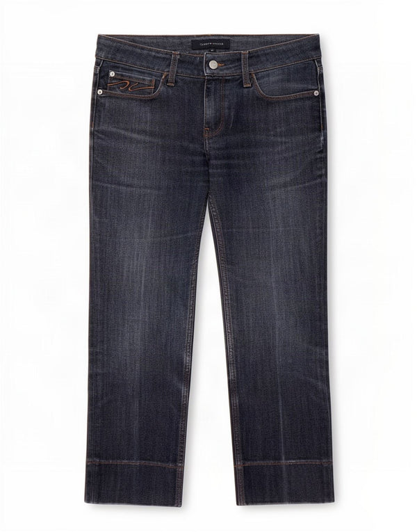 Jeans corti da donna Tommy Hilfiger W30 L23 cotone blu navy