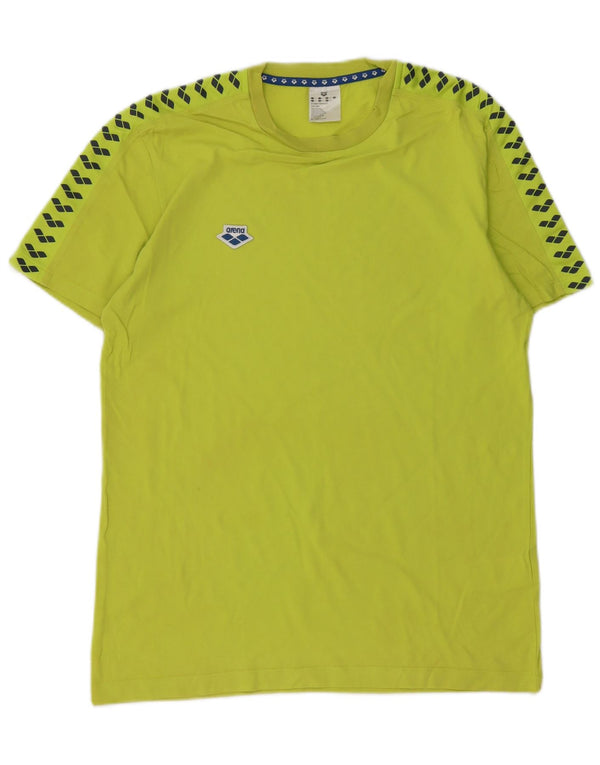 T-shirt grafica da uomo Arena Top grande in cotone verde