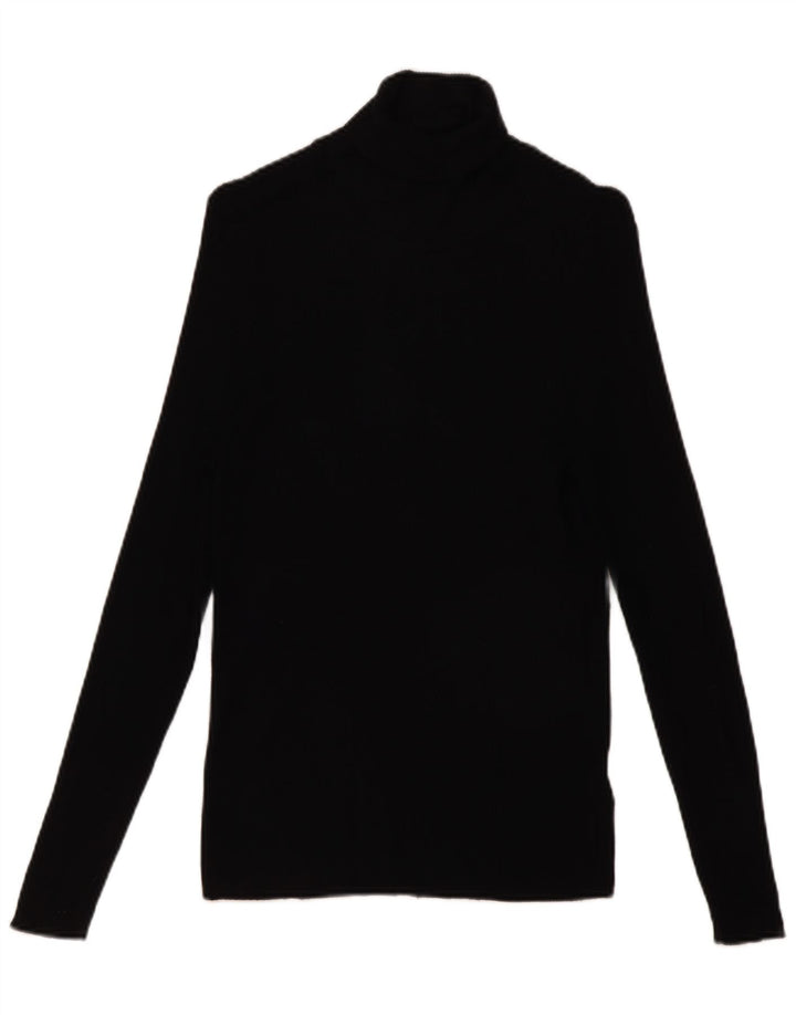 Marks & Spencer Top da donna a maniche lunghe UK 16 Large in viscosa nera