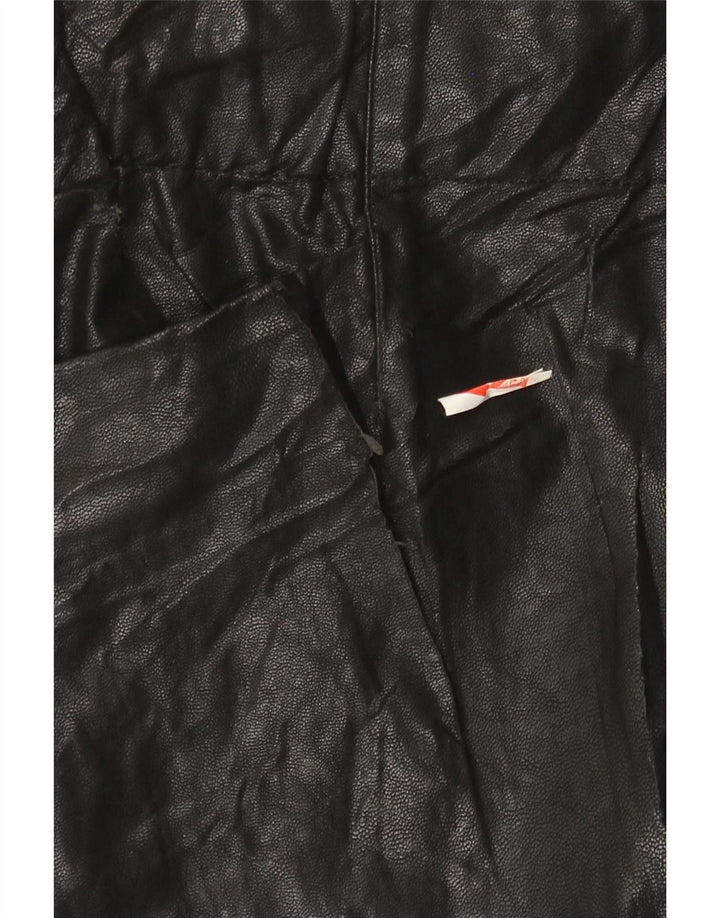 Minigonna Zara da donna in ecopelle piccola W26 poliuretano nero