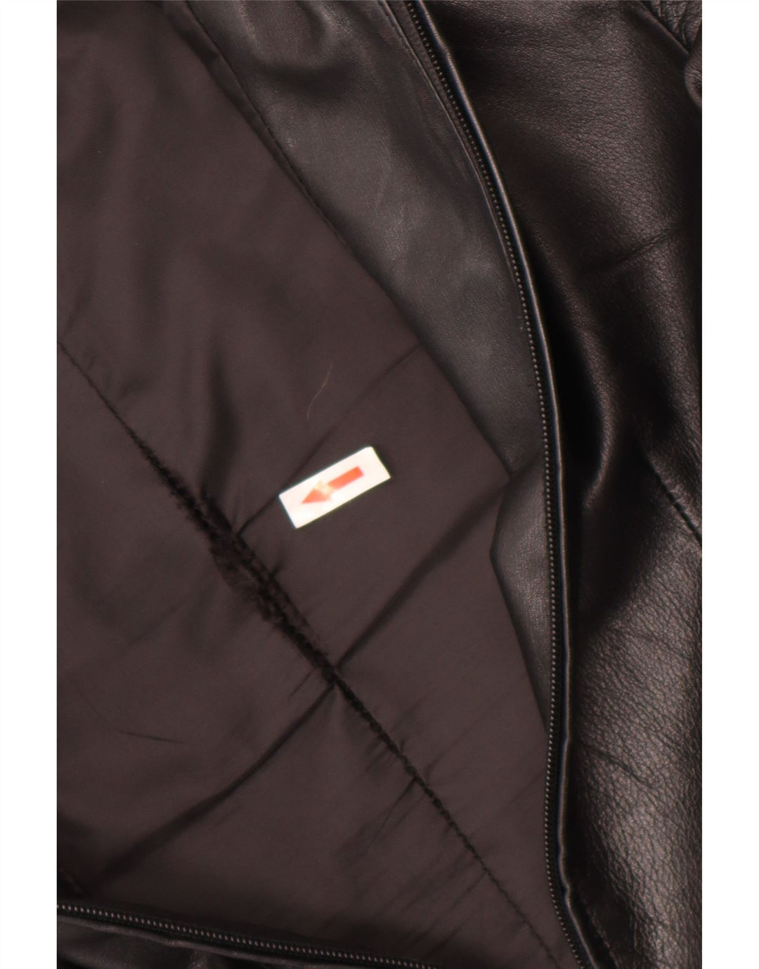 Giacca in pelle da donna vintage UK 8 piccola in pelle nera