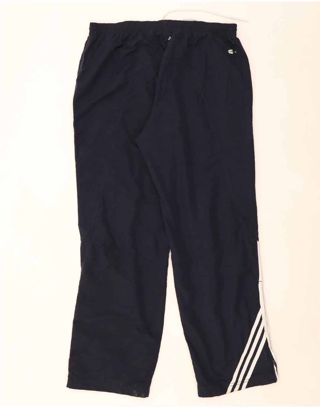 ADIDAS Mens Tracksuit Trousers Large Navy Blue Colourblock Polyester