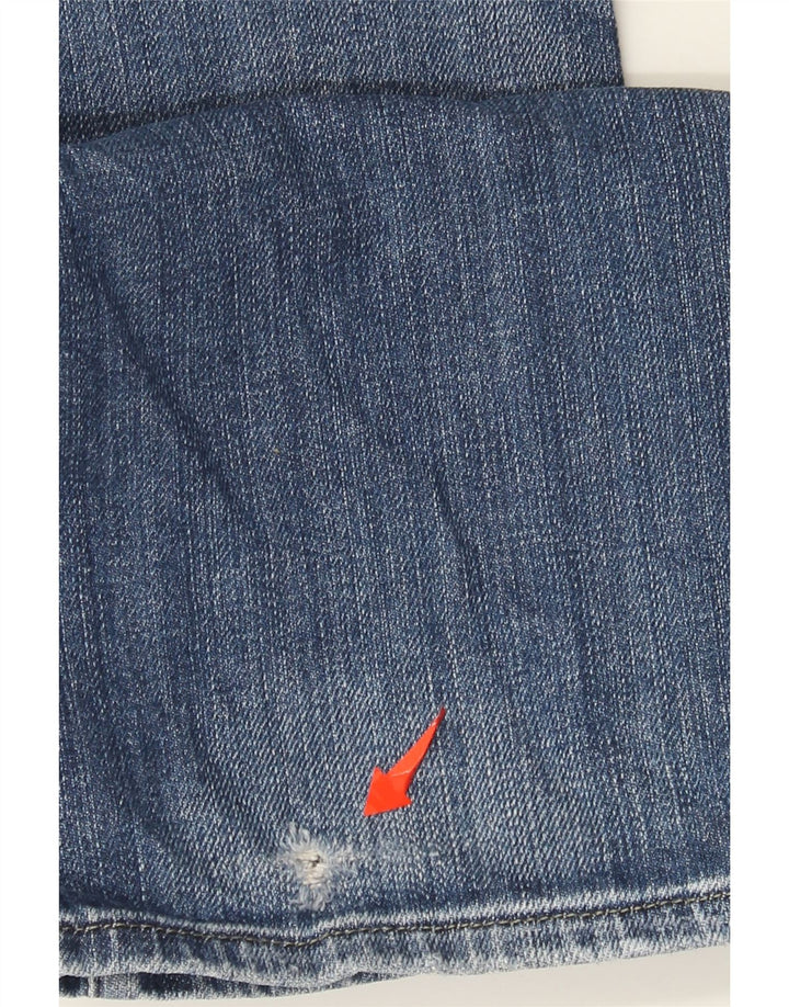 Jeans bootcut invecchiati a vita bassa da donna Diesel W25 L33 cotone blu