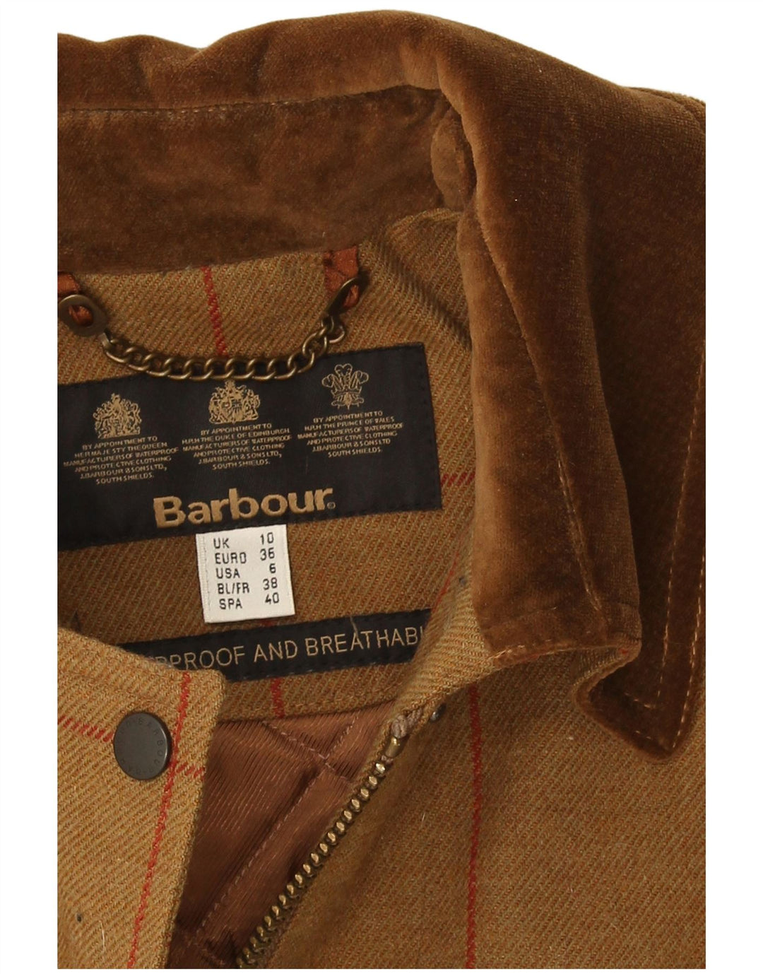 Cappotto oversize da donna Barbour UK 10 Small Beige Check