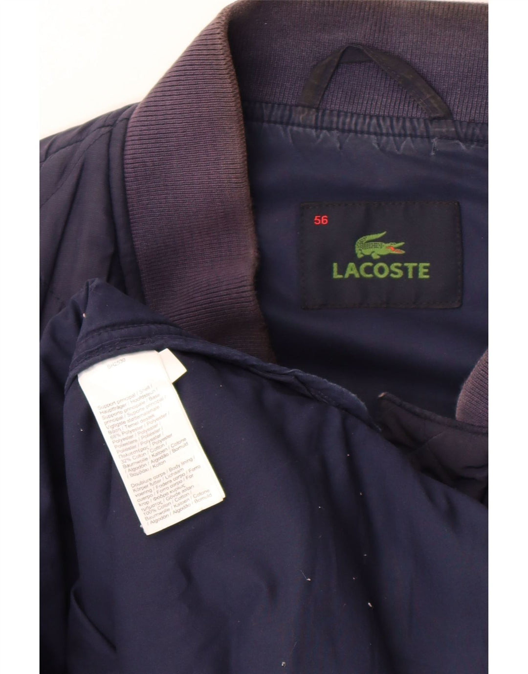 Giacca trapuntata da uomo Lacoste IT 56 3XL Poliestere blu navy