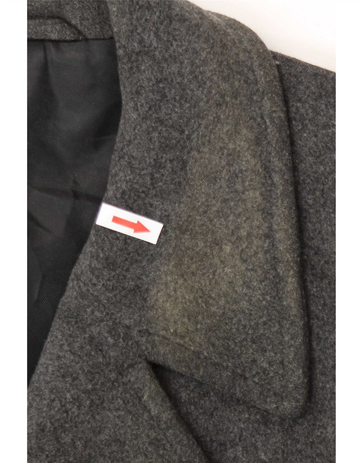 Cappotto doppiopetto da uomo Marks & Spencer UK 38 Lana vergine grigio medio
