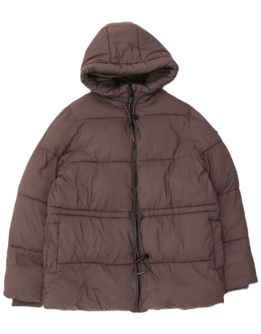 Giacca imbottita oversize con cappuccio da donna PEPE Jeans UK 10 piccola in poliestere grigio