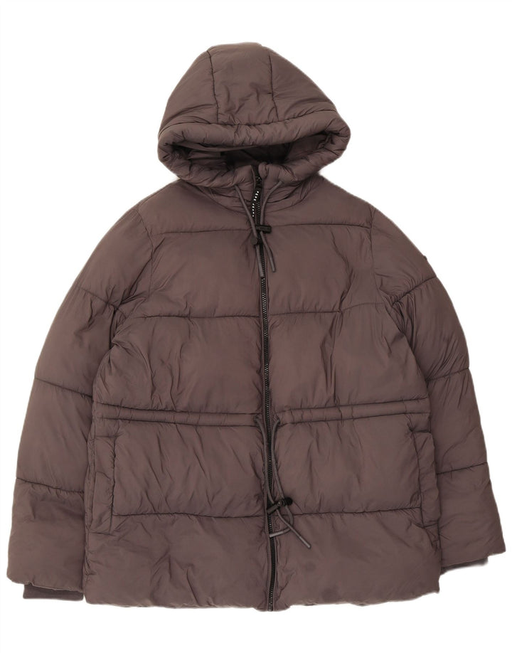 Giacca imbottita oversize con cappuccio da donna PEPE Jeans UK 10 piccola in poliestere grigio