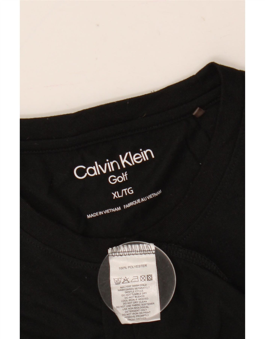 T-shirt da uomo Calvin Klein Top XL poliestere nero