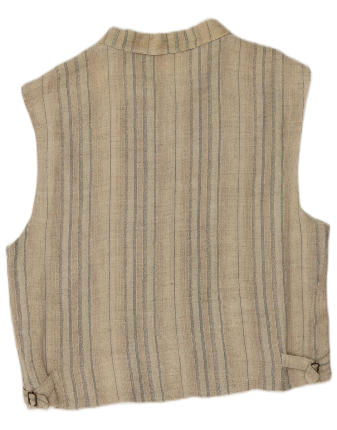 Gilet vintage da uomo a righe beige medio