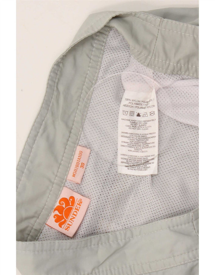 Pantaloncini da bagno da uomo Sundek in nylon grigio medio