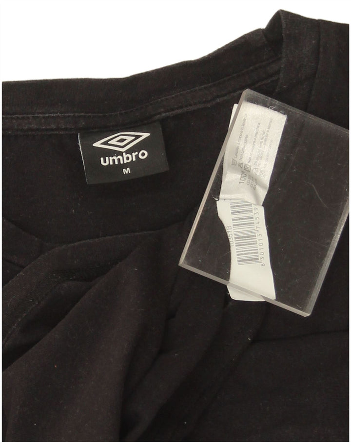T-shirt grafica da uomo Umbro Top in cotone nero medio