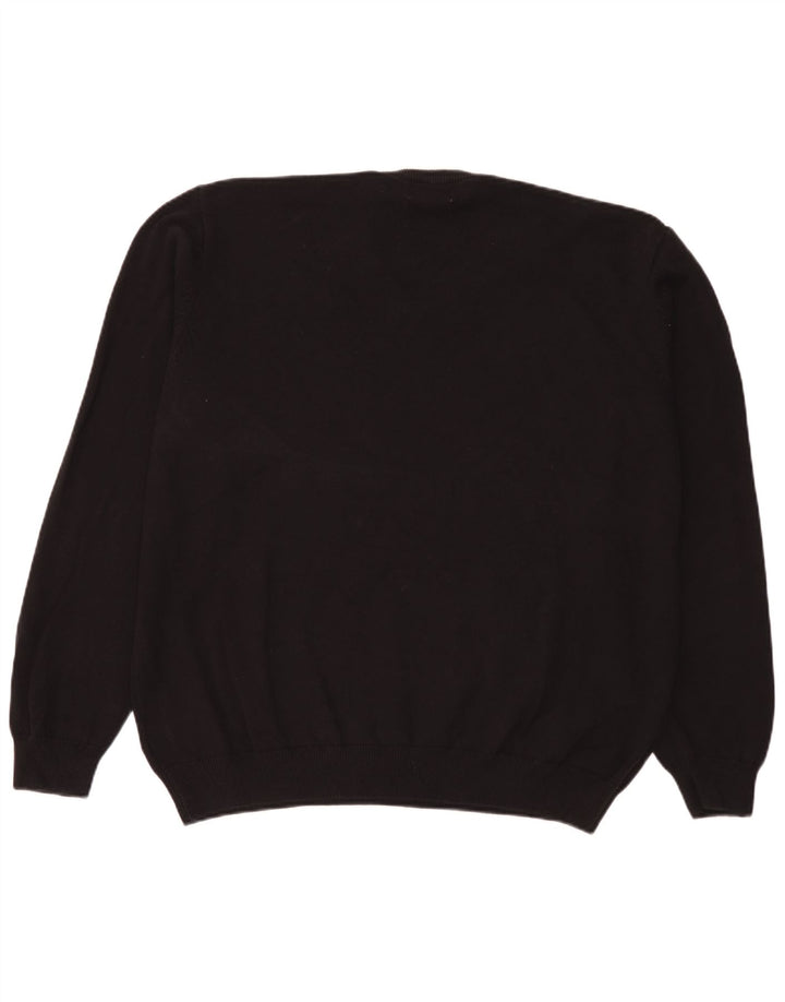 Maglione maglione con scollo a V da uomo Marks & Spencer 3XL cotone nero