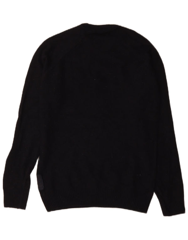 Barbour Mens Crew Neck Jumper Sweater Small Navy Blue Wool