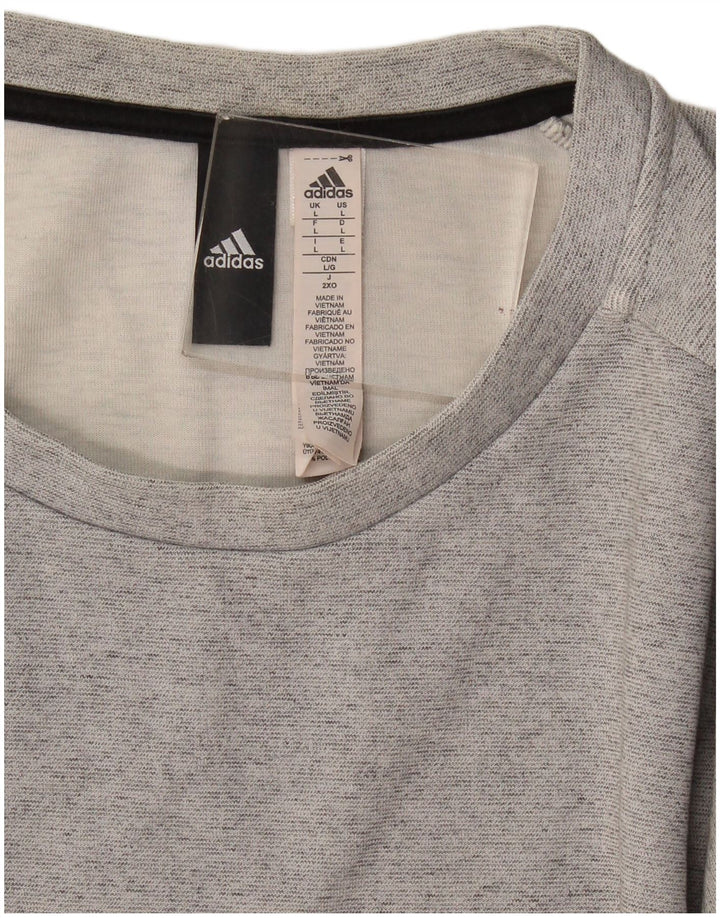Felpa Adidas Uomo Maglione Grande Cotone Grigio