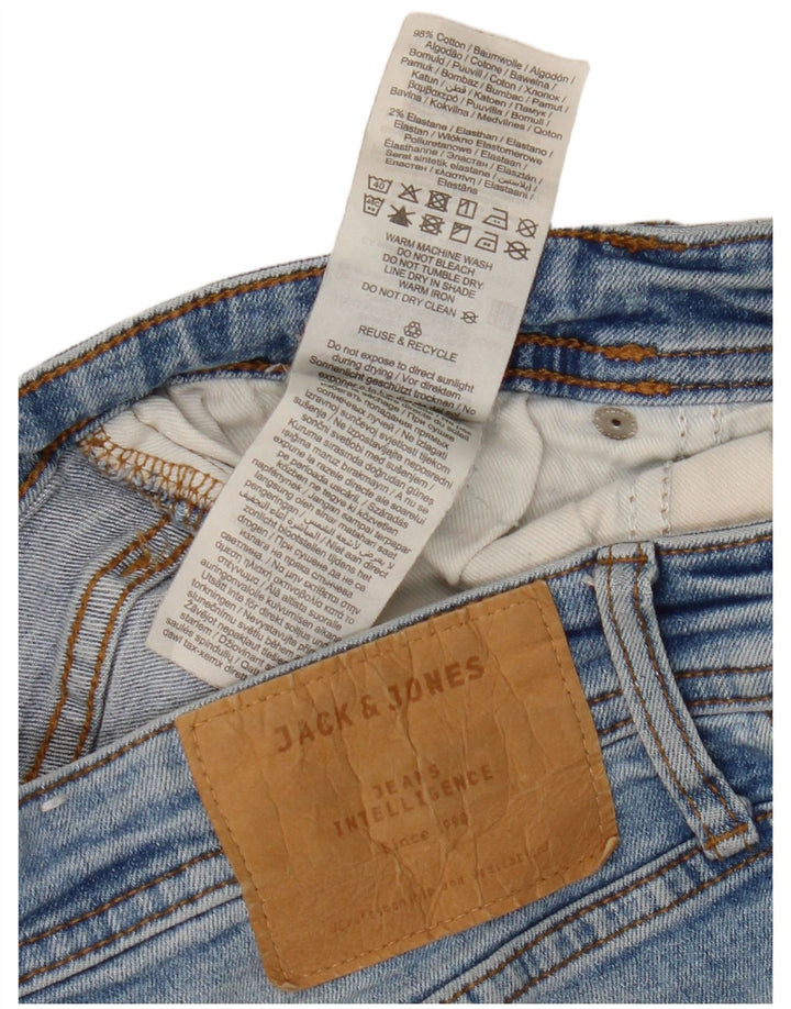 Jack & Jones Uomo GLENN Slim Jeans W32 L30 Cotone Blu