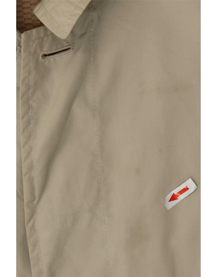 Trench da uomo Hugo Boss EU 52 XL Beige poliammide