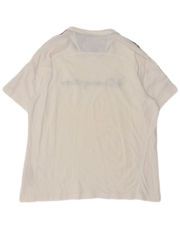 T-shirt grafica da uomo Champion Top XL in cotone color block bianco