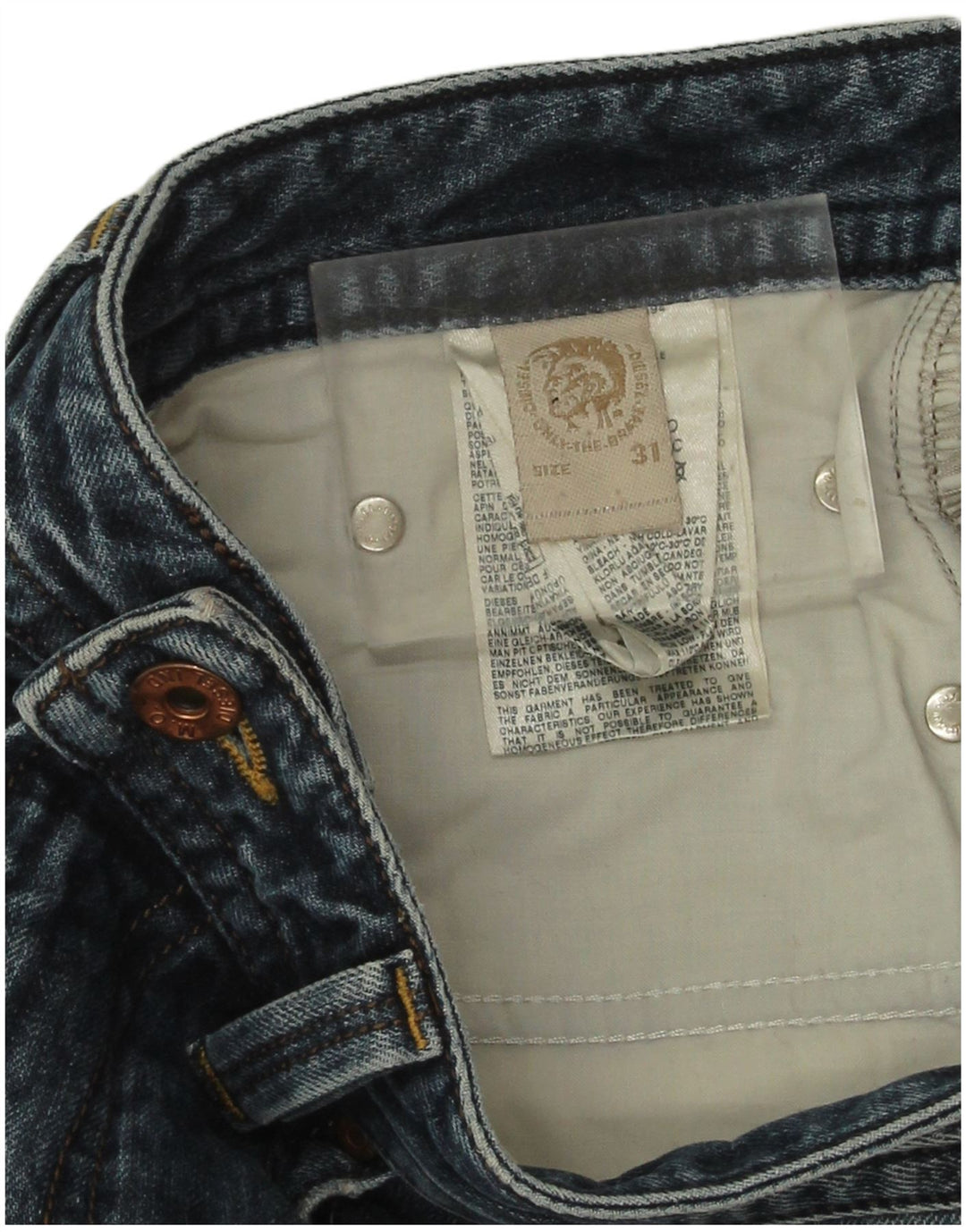 Jeans slim da uomo Diesel W31 L33 cotone blu
