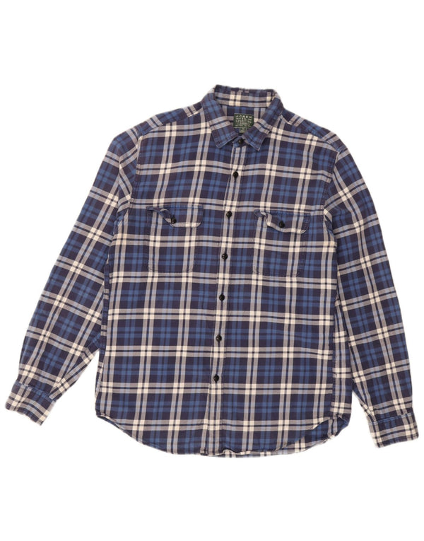Camicia da uomo in flanella J. Crew a quadri blu medio