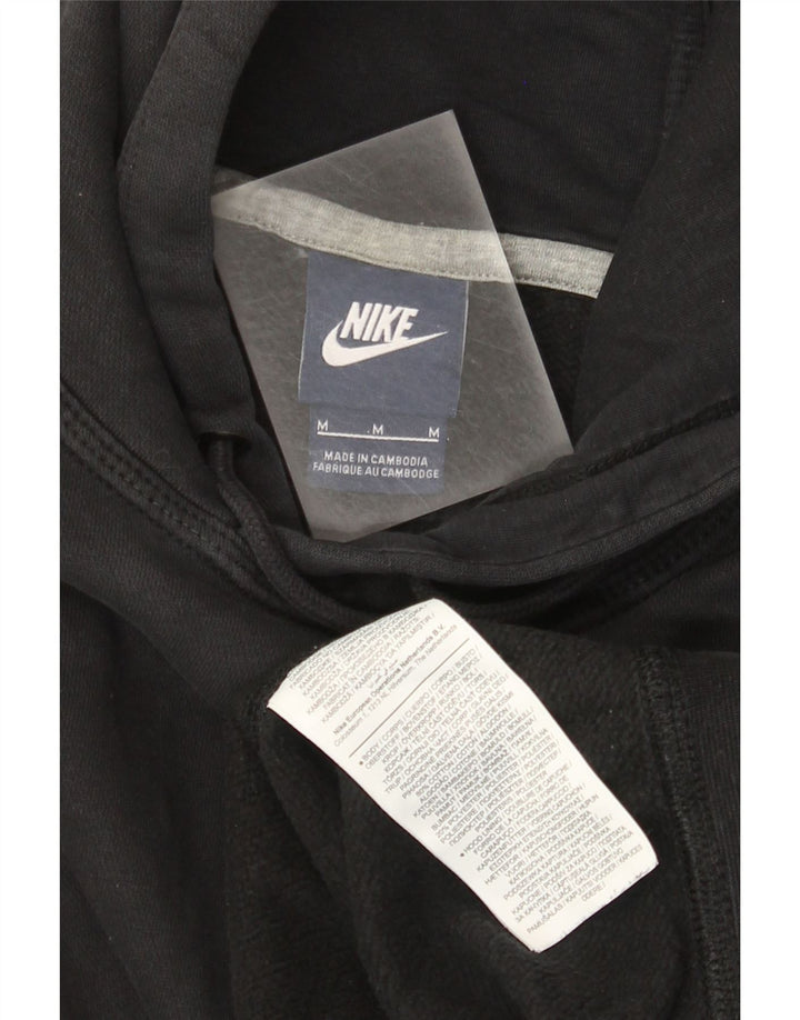 Felpa con cappuccio da uomo Nike, cotone medio nero
