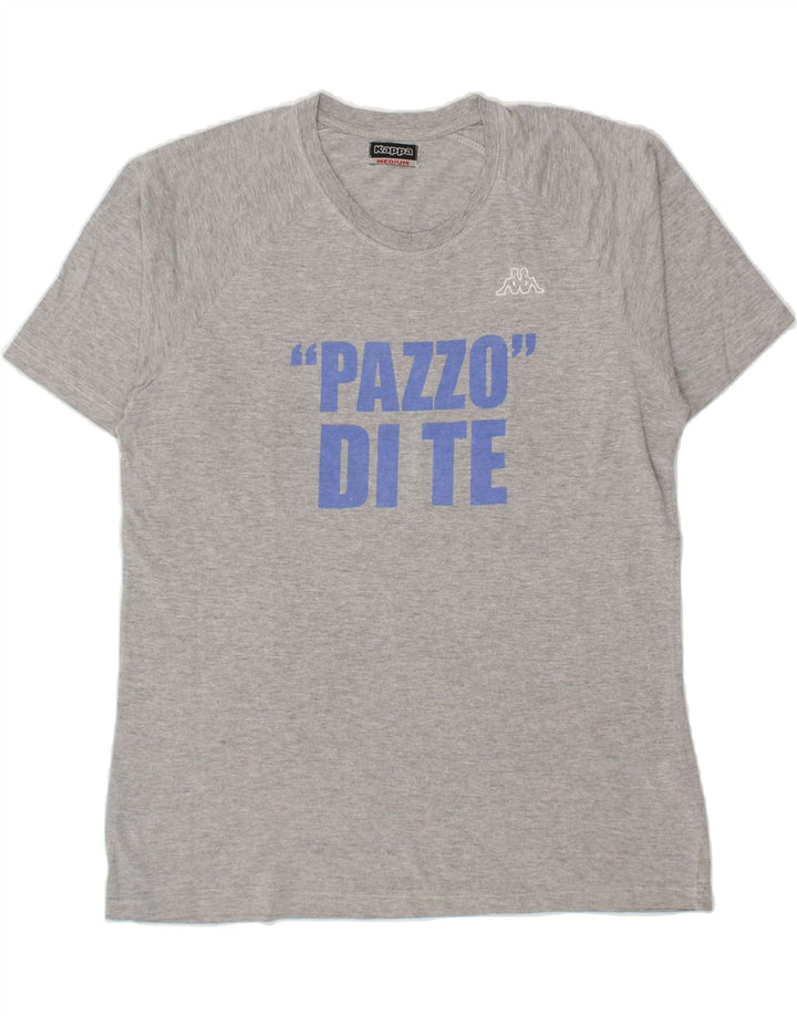 KAPPA Mens Graphic T-Shirt Top Medium Grey Cotton Vintage Kappa and Second-Hand Kappa from Messina Hembry 