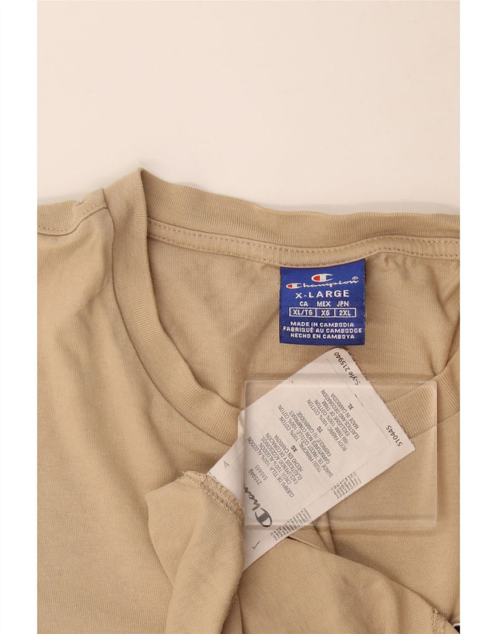 T-shirt da uomo Champion Top XL in cotone beige