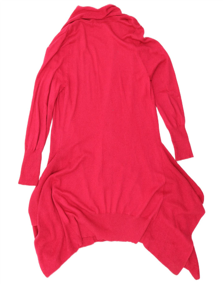 Maglione cardigan asimmetrico da donna Marks & Spencer UK 12 Rosa medio