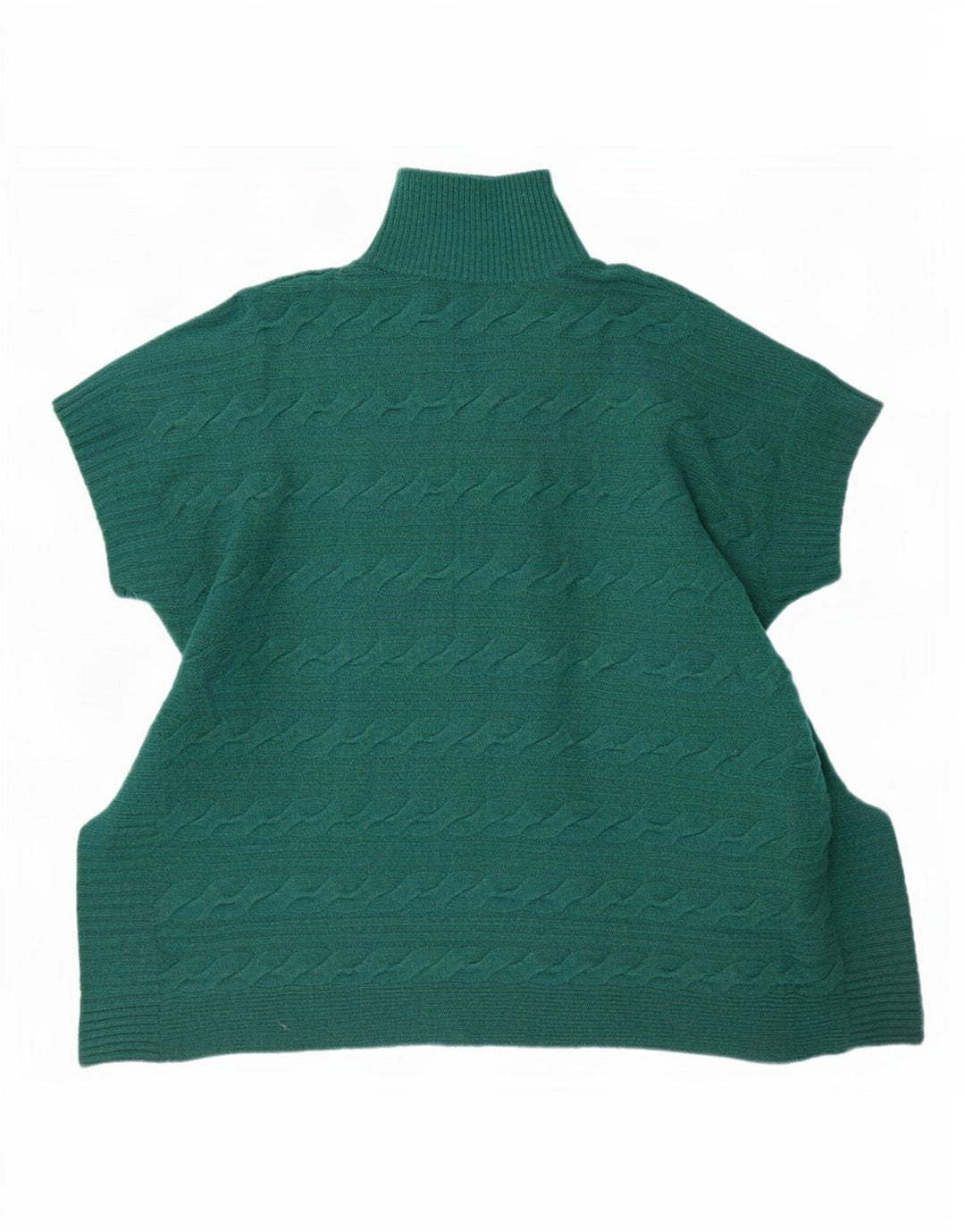Maglione cardigan poncho da donna di White Stuff Taglia unica Lana d'agnello screziata verde