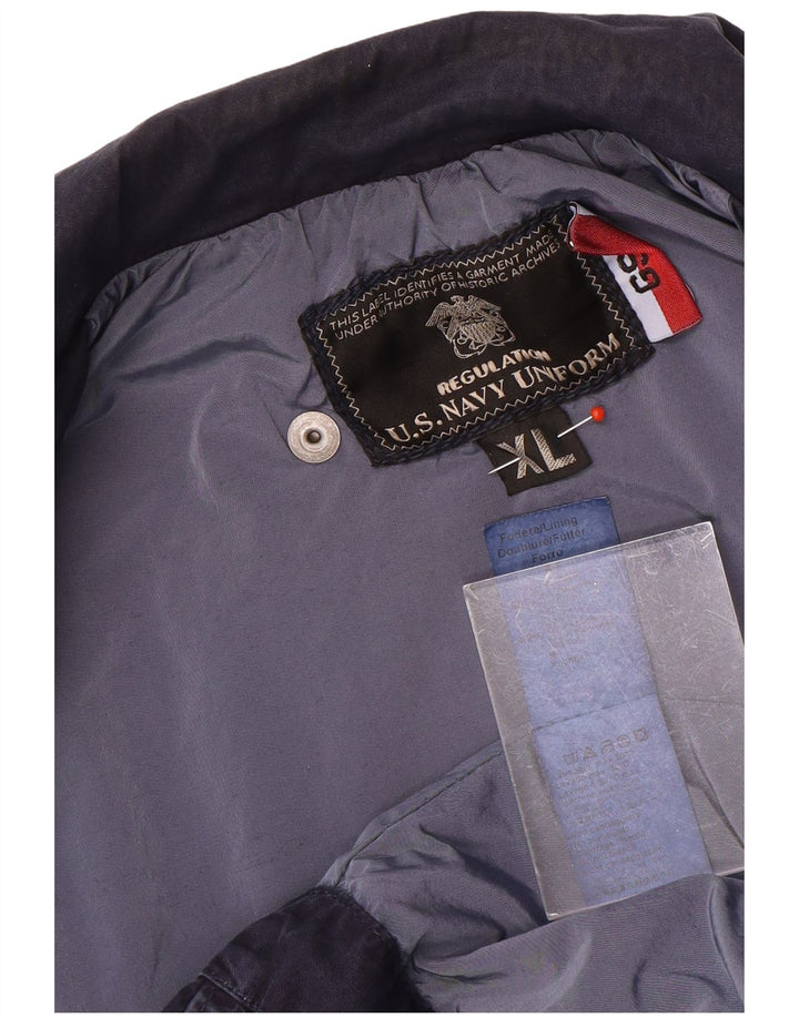 Giacca multiuso vintage da uomo UK 42 XL in nylon blu navy